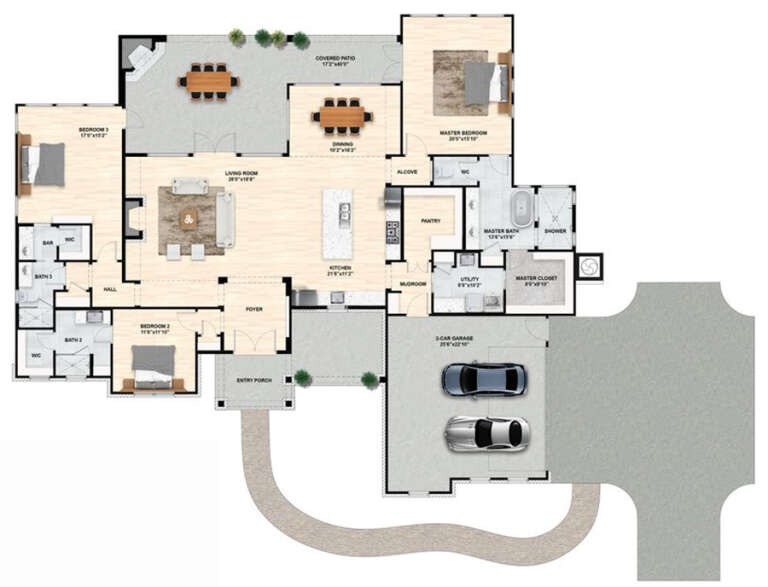 House Plan House Plan #33357 Drawing 1