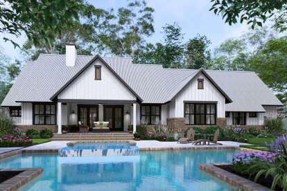 Modern Farmhouse House Plan #9401-00130 Elevation Photo