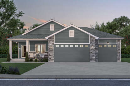Craftsman House Plan #5244-00025 Elevation Photo