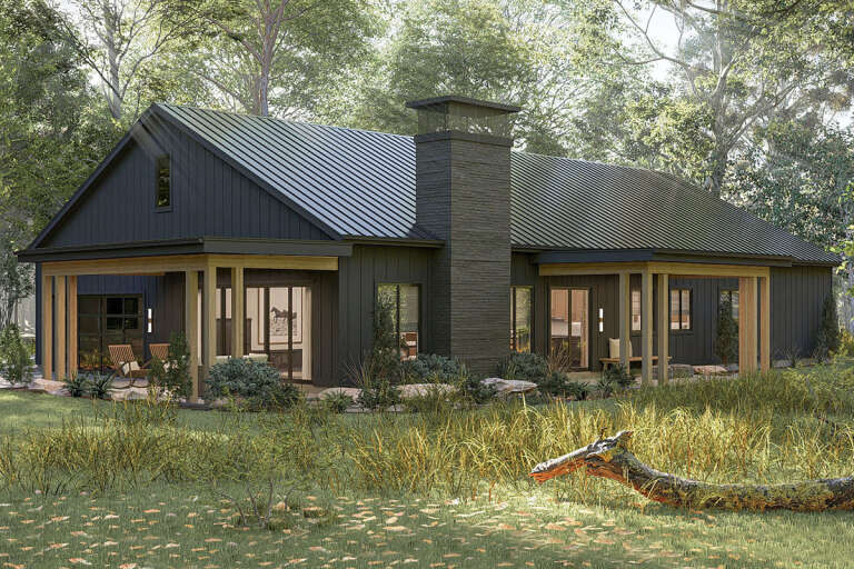 House Plan House Plan #33361 Angled Front Elevation