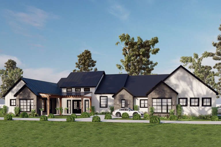 House Plan House Plan #33362 Angled Front Elevation