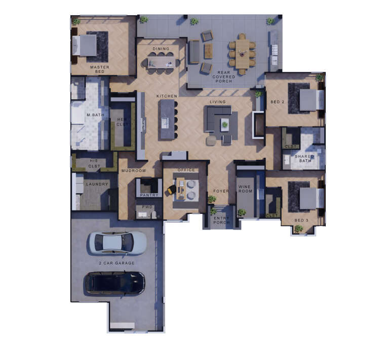 House Plan House Plan #33363 Drawing 1