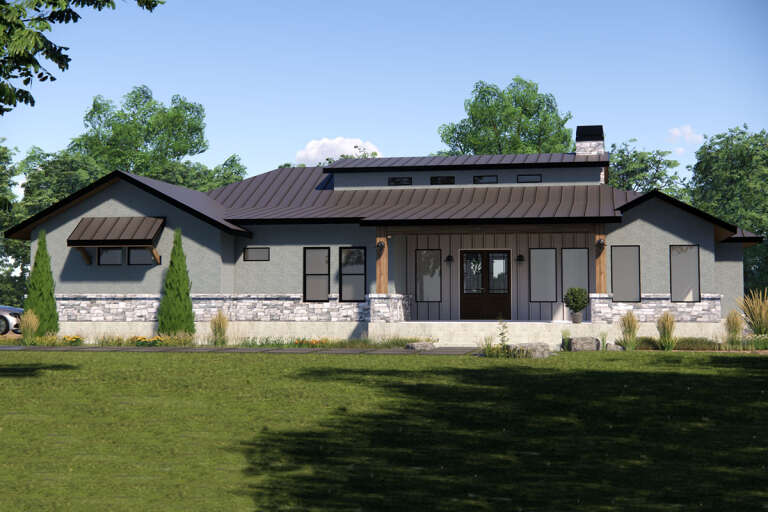 House Plan House Plan #33364 Angled Front Elevation