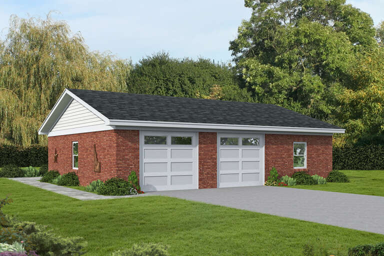 House Plan House Plan #33368 Angled Front Elevation