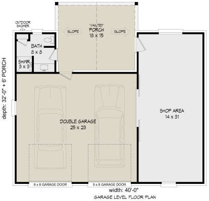 Garage Floor for House Plan #940-01310