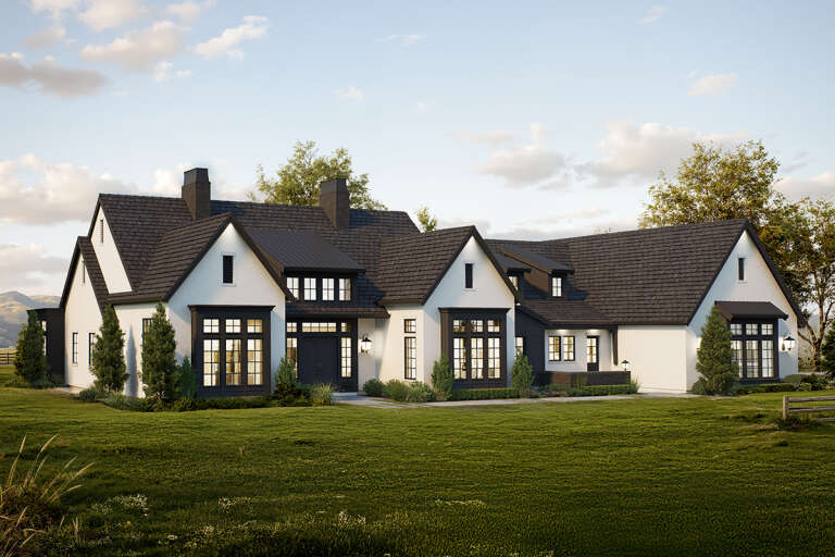 House Plan House Plan #33370 Angled Front Elevation