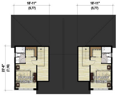 Second Floor for House Plan #6146-00650