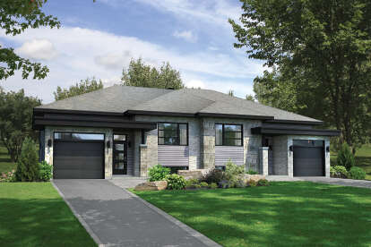 Modern House Plan #6146-00651 Elevation Photo