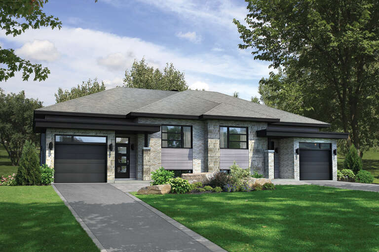 House Plan House Plan #33372 Angled Front Elevation