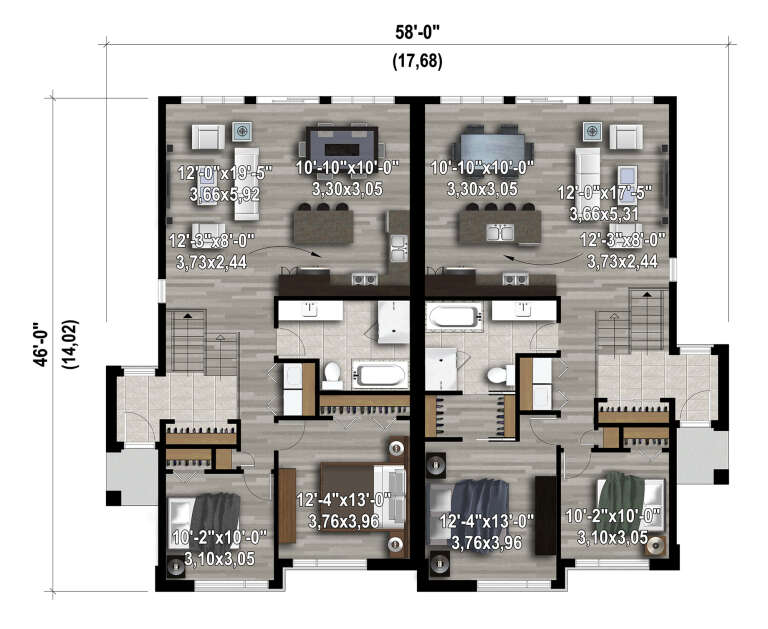 House Plan House Plan #33373 Drawing 1