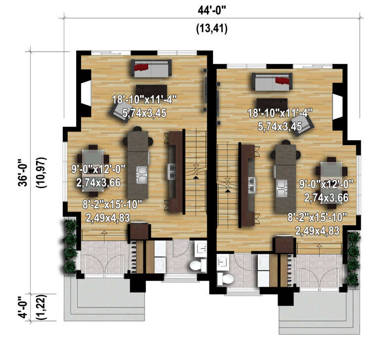 House Plan House Plan #33374 Drawing 1