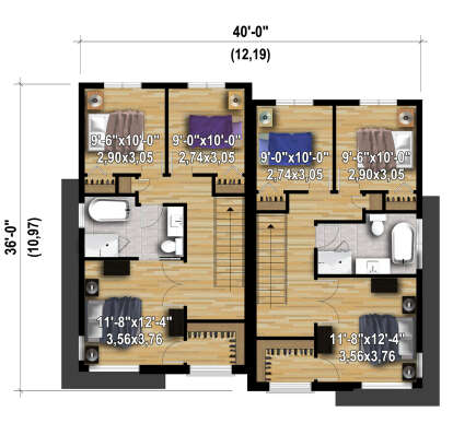 Second Floor for House Plan #6146-00653