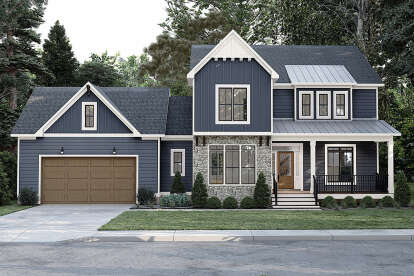 Craftsman House Plan #6261-00077 Elevation Photo