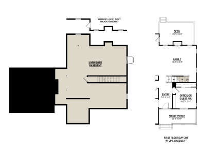 Basement Options for House Plan #6261-00077