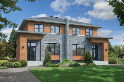 Modern House Plan #6146-00654 Elevation Photo