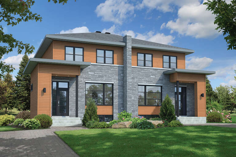House Plan House Plan #33376 Angled Front Elevation