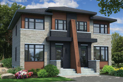 Contemporary House Plan #6146-00655 Elevation Photo