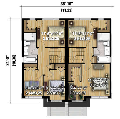 Second Floor for House Plan #6146-00655