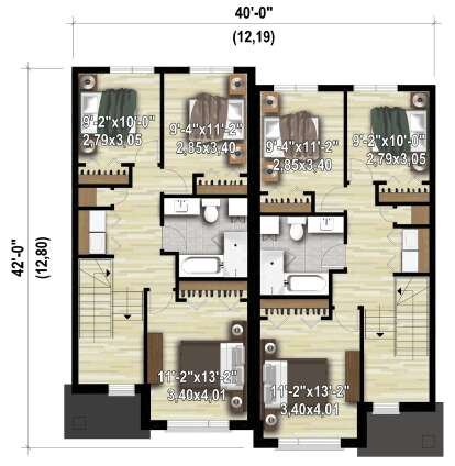 Second Floor for House Plan #6146-00656