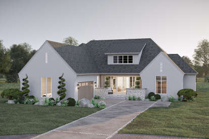 Modern Transitional House Plan #963-01153 Elevation Photo