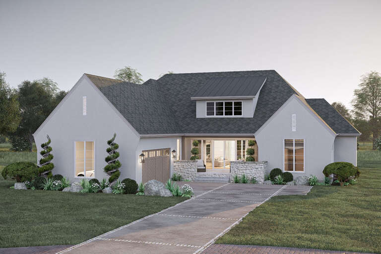 House Plan House Plan #33382 Angled Front Elevation