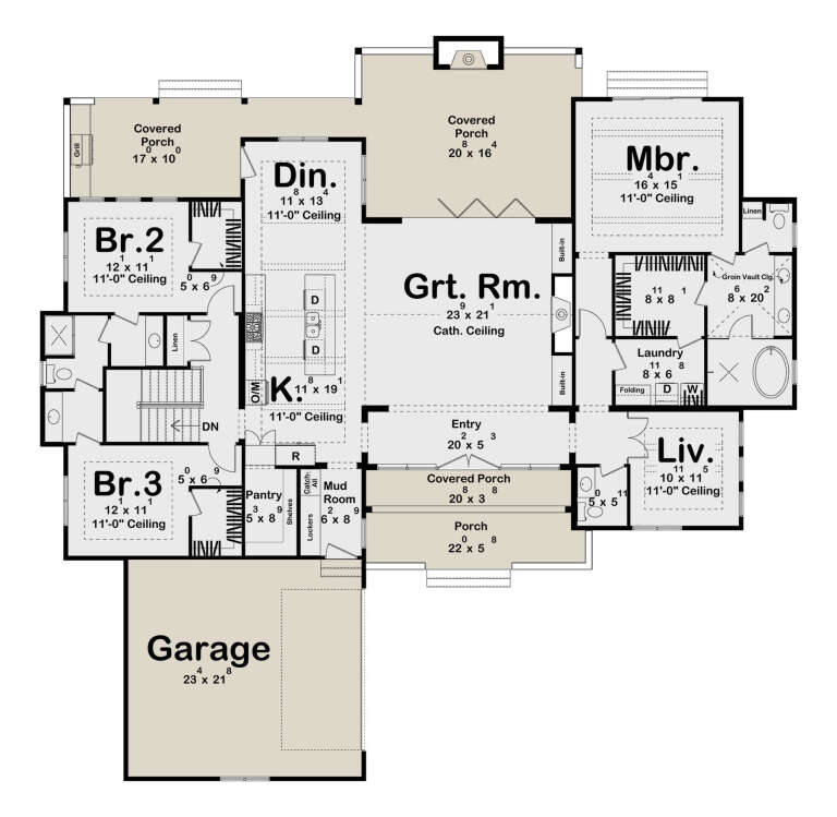 House Plan House Plan #33382 Drawing 1
