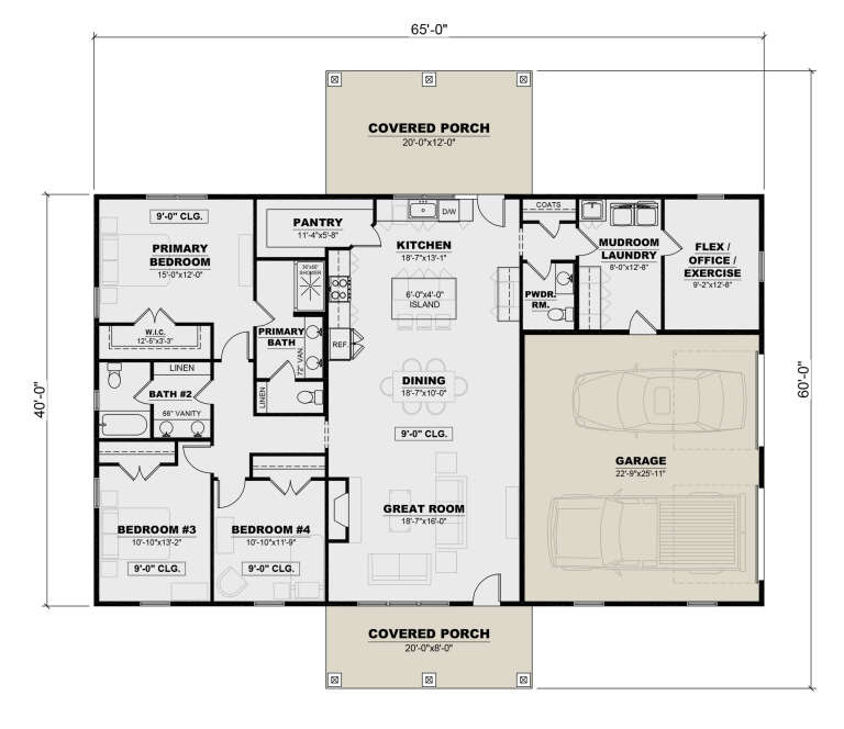 House Plan House Plan #33383 Drawing 1