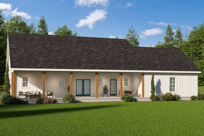 Modern Farmhouse House Plan #009-00449 Elevation Photo