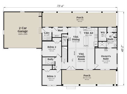 Main Floor  for House Plan #009-00449