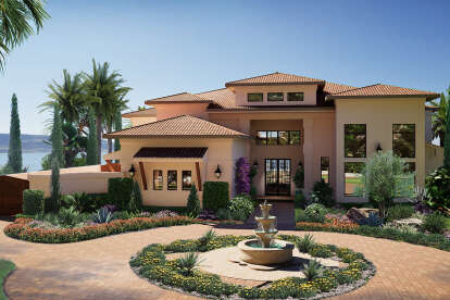 Mediterranean House Plan #5445-00548 Elevation Photo