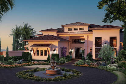 Mediterranean House Plan #5445-00548 Elevation Photo