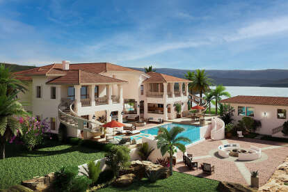 Mediterranean House Plan #5445-00548 Elevation Photo
