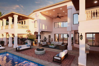 Mediterranean House Plan #5445-00548 Elevation Photo