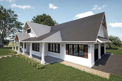Modern Farmhouse House Plan #5984-00030 Elevation Photo
