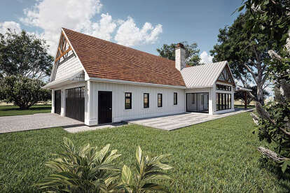 Modern Farmhouse House Plan #5984-00030 Elevation Photo