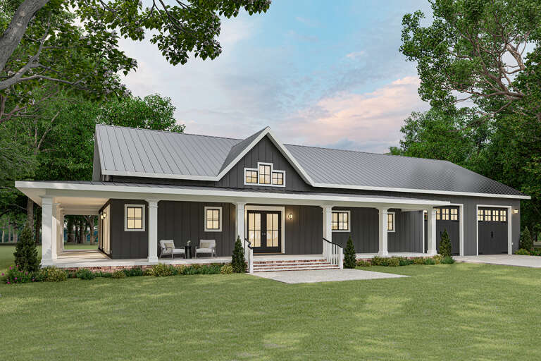 House Plan House Plan #33391 Angled Front Elevation