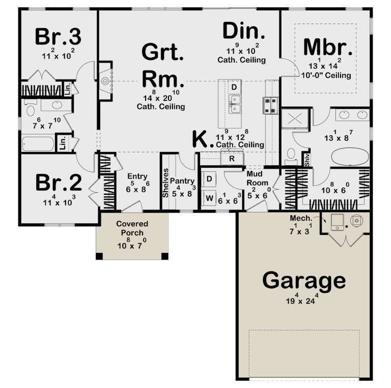 House Plan House Plan #33396 Drawing 1