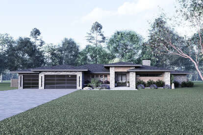 Contemporary House Plan #8318-00431 Elevation Photo