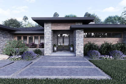 Contemporary House Plan #8318-00431 Elevation Photo