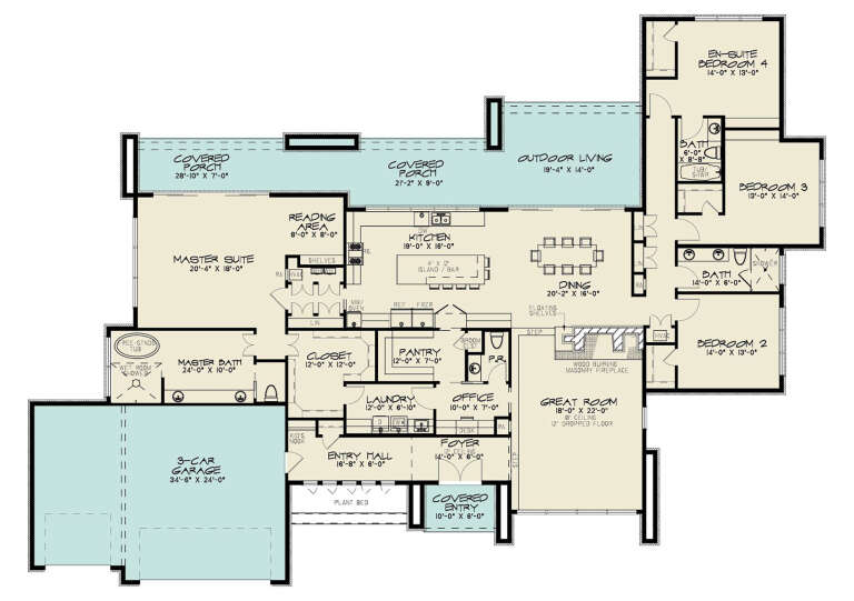 House Plan House Plan #33397 Drawing 1
