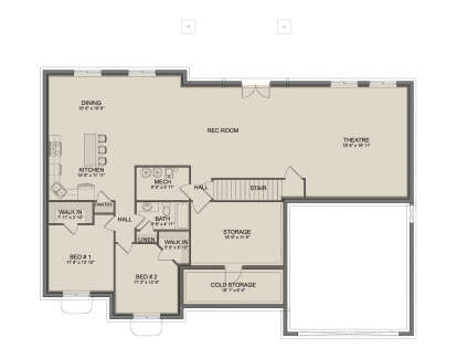 Basement for House Plan #2802-00403