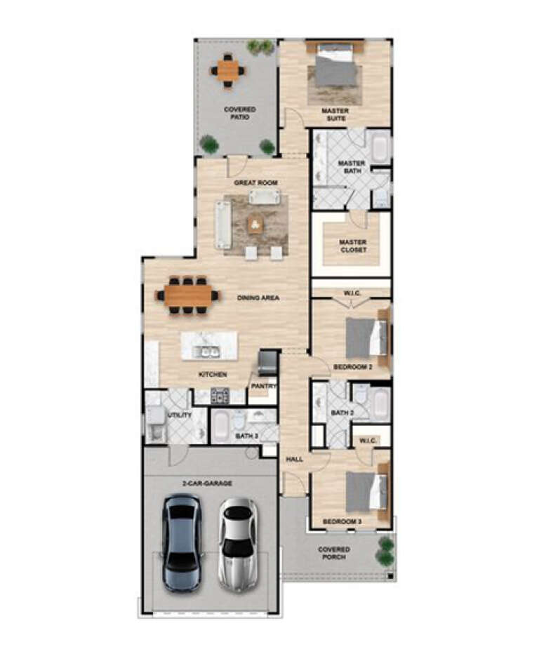 House Plan House Plan #33402 Drawing 1