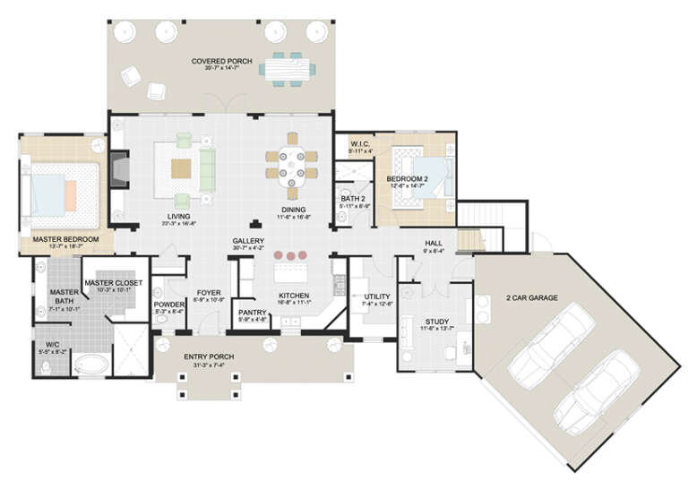 House Plan House Plan #33403 Drawing 1
