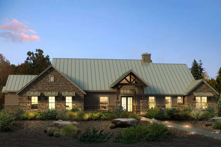 House Plan House Plan #33405 Angled Front Elevation