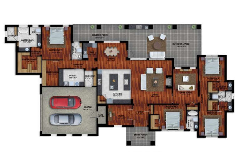 House Plan House Plan #33405 Drawing 1