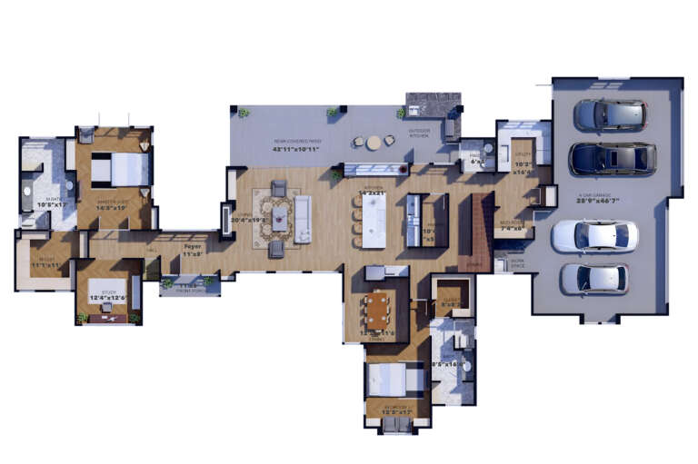 House Plan House Plan #33408 Drawing 1