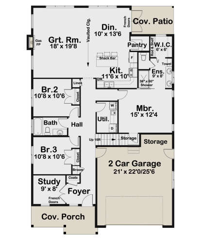 Main Floor for House Plan #2699-00054