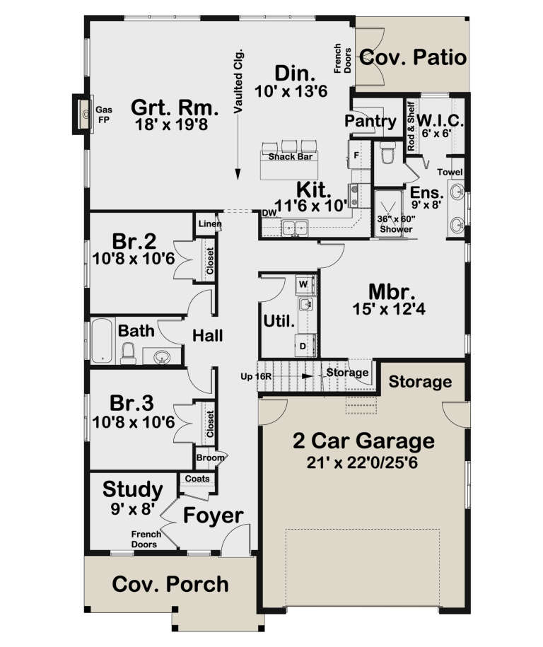 House Plan House Plan #33409 Drawing 1