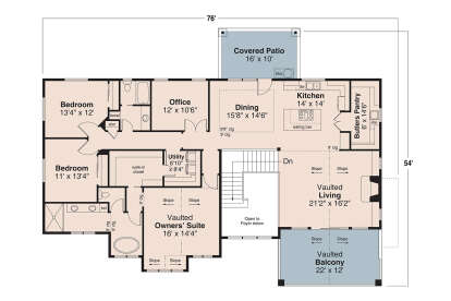 Main Floor for House Plan #035-01151