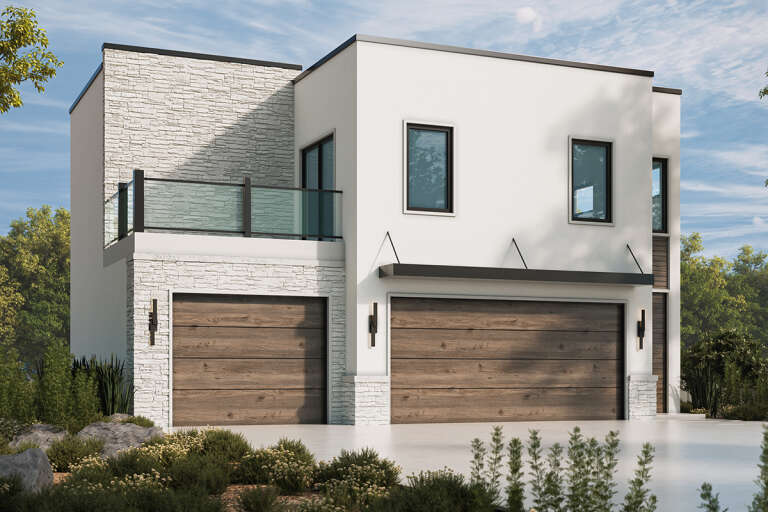 Modern 3 Car Garage Plan - 1,580 Square Feet, 1 Bedroom, 1 Bathroom ...